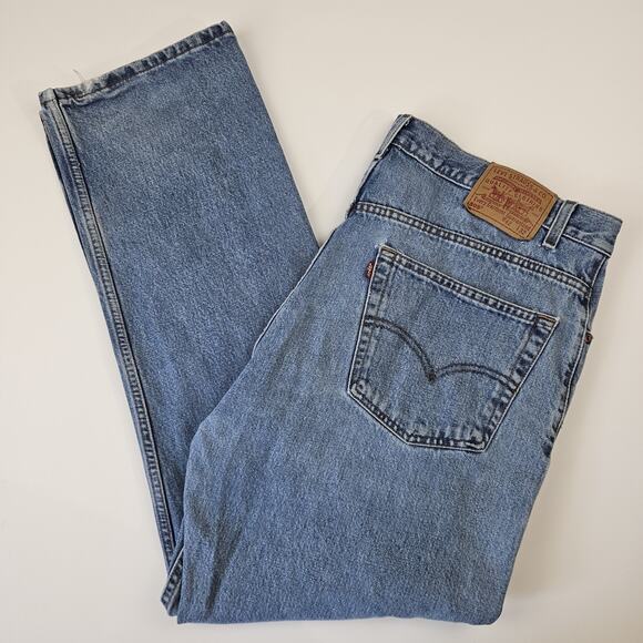 Levi's Other - Vintage Levi's 505 Jeans Men 42(40)x32 Light Wash Regular Fit Straight Y2K Denim